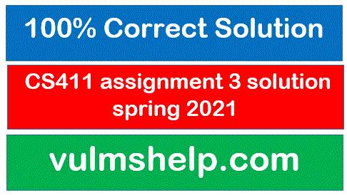 CS411 assignment 3 solution spring 2021
