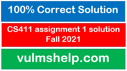 CS411 assignment 1 solution Fall 2021